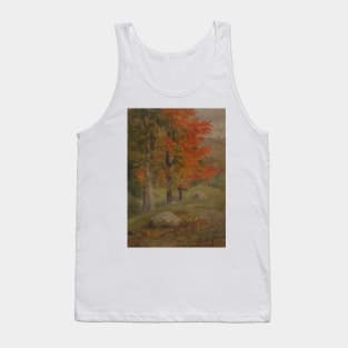 Woods in Autumn by Frederic Edwin Church Tank Top
